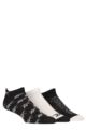 Mens and Ladies 3 Pair Reebok Essentials Cotton Trainer Socks with Arch Support - Black / White / Black