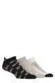 Mens and Ladies 3 Pair Reebok Essentials Cotton Trainer Socks with Arch Support - Black / Grey / White