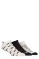 Mens and Ladies 3 Pair Reebok Essentials Cotton Trainer Socks with Arch Support - White / Black / White