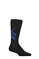 Mens and Women's 1 Pair Reebok Technical Recycled Crew Technical Fitness Socks with Arch Support - Black / Blue