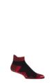 Mens and Ladies 1 Pair Reebok Technical Cotton Ankle Technical Yoga Socks - Red / Black