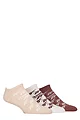 Mens and Women's 3 Pair Reebok Essentials Cotton Trainer Socks - Sand / White / Brown