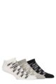 Mens and Women's 3 Pair Reebok Essentials Cotton Trainer Socks - White / Grey / Black