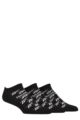 Mens and Ladies 3 Pair Reebok Essentials Cotton Trainer Socks - Black