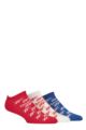 Mens and Ladies 3 Pair Reebok Essentials Cotton Trainer Socks - Red / White / Blue