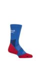 Mens and Ladies 1 Pair Reebok Technical Recycled Crew Technical Tennis Socks - Blue / Red