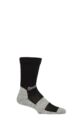 Mens and Women's 1 Pair Reebok Technical Wool Rich Crew Technical Trekking Socks - Black / Grey