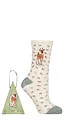 Women's 1 Pair SOCKSHOP Wildfeet Gift Boxed Novelty Fluffy Lounge Socks - Fawn