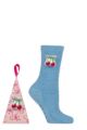 Women's 1 Pair SOCKSHOP Wildfeet Gift Boxed Novelty Fluffy Lounge Socks - Cherry