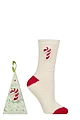 Women's 1 Pair SOCKSHOP Wildfeet Gift Boxed Novelty Fluffy Lounge Socks - Candy Cane