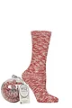 Women's 1 Pair SOCKSHOP Wildfeet Snowflake Gift Boxed Bauble Lounge Socks - Red