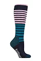 Women's 1 Pair SOCKSHOP BlueGuard RHS Royal Horticultural Society Cotton Gardening Long Boot Socks - Stripe Navy