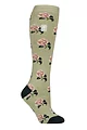 Women's 1 Pair SOCKSHOP Heat Holders 1.6 TOG Lite RHS The Royal Horticultural Society Thermal Wellington Boot Socks - Roses Sage