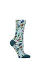 Women's 1 Pair SOCKSHOP RHS Royal Horticultural Society Patterned Socks - Pastel Teal