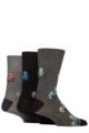 Men's 3 Pair Gentle Grip RHS Royal Horticultural Society Patterned Bamboo Socks - Floral