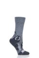 Ladies 1 Pair UYN Outdoor Explorer Mid Length Socks - Grey
