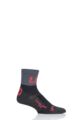 Mens 1 Pair UYN Cycling Light Weight Socks - Black / Hibiscus