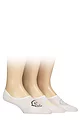 Mens 3 Pair SOCKSHOP Wildfeet Novelty Patterned Cotton Shoe Liner Socks - White Smiles