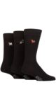 Mens 3 Pair SOCKSHOP Wildfeet Embroidered Socks - Dogs