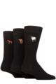 Mens 3 Pair SOCKSHOP Wildfeet Embroidered Socks - Sheep / Cow / Horse