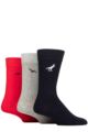 Mens 3 Pair SOCKSHOP Wildfeet Embroidered Socks - Dinosaur