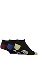 Mens 3 Pair SOCKSHOP Wildfeet Novelty Cotton Trainer Socks - Skull / Snake / Dagger