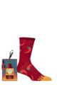 Mens  1 Pair SOCKSHOP Wildfeet Man Cave Gift Boxed Socks - Hot Sauce