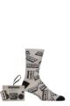 Mens  1 Pair SOCKSHOP Wildfeet Man Cave Gift Boxed Socks - Retro Boombox