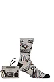 Mens  1 Pair SOCKSHOP Wildfeet Man Cave Gift Boxed Socks - Retro Boombox