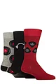 Mens 3 Pair Wildfeet Novelty Patterned Cotton Socks - Music