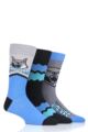 Mens 3 Pair SOCKSHOP Wildfeet Novelty Cotton Socks - Wolves