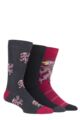 Mens 3 Pair SOCKSHOP Wildfeet Griffin Novelty Cotton Socks - Multi