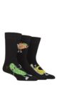 Mens 3 Pair Wildfeet Novelty Patterned Cotton Socks - Pickle / Peach / Banana