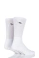 Mens 2 Pair Glenmuir Dunbar Cushioned Golf Socks - White