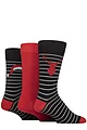 Mens 3 Pair SOCKSHOP Wildfeet Cotton Christmas Gift Socks - Deer