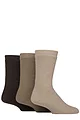 Mens 3 Pair SOCKSHOP Wildfeet Thermal Boot Socks - Sand / Beige / Brown