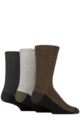 Mens 3 Pair SOCKSHOP Wildfeet Recycled Cotton Boot Socks - Charcoal / Grey / Green
