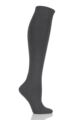 Girls and Boys 1 Pair SOCKSHOP Plain Bamboo Knee High Socks with Comfort Cuff and Smooth Toe Seams - Grey
