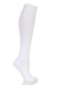 Girls and Boys 1 Pair SOCKSHOP Plain Bamboo Knee High Socks with Comfort Cuff and Smooth Toe Seams - White