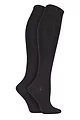 Women's 2 Pair Elle Plain Bamboo Knee Highs - Cocoa