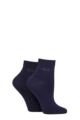 Women's 2 Pair Elle Bamboo Anklet Socks - Navy