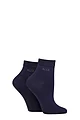 Women's 2 Pair Elle Bamboo Anklet Socks - Navy