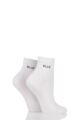 Ladies 2 Pair Elle Bamboo Anklet Socks - White