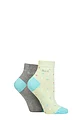 Women's 2 Pair Elle Bamboo Anklet Socks - Keylime Pie Hearts