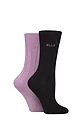 Women's 2 Pair Elle Ribbed Bamboo Boot Socks - Soft Pastel