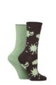 Women's 2 Pair Elle Bamboo Feather Striped Socks - Forager