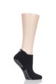 Ladies 1 Pair Tavi Noir Full Front Grip Yoga Organic Cotton Socks - Black