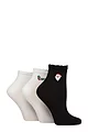 Women's 3 Pair Elle Frill Welt Ribbed Bamboo Anklet Socks - Christmas