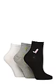 Women's 3 Pair Elle Frill Welt Ribbed Bamboo Anklet Socks - Wild West