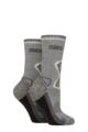 Women's 2 Pair Storm Bloc with BlueGuard Wool Blend Socks - Stone / Charcoal
